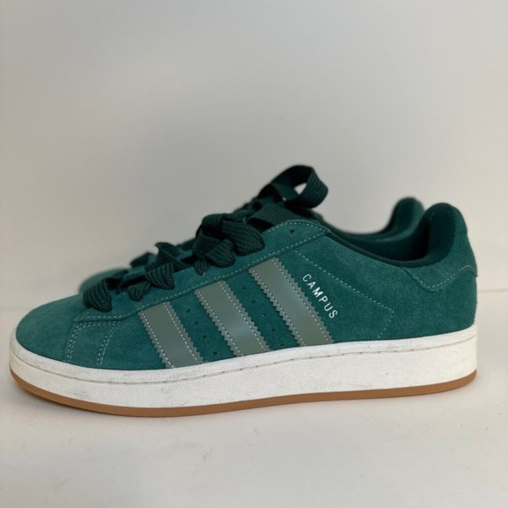 Adidas Campus 00s Green Suede w White Men Sneakers Sz 9.5 Preowned perfect cond.